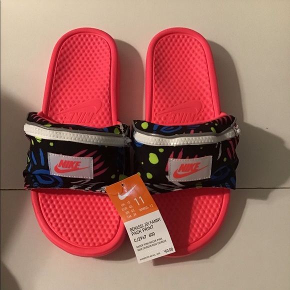 nike slides with zipper